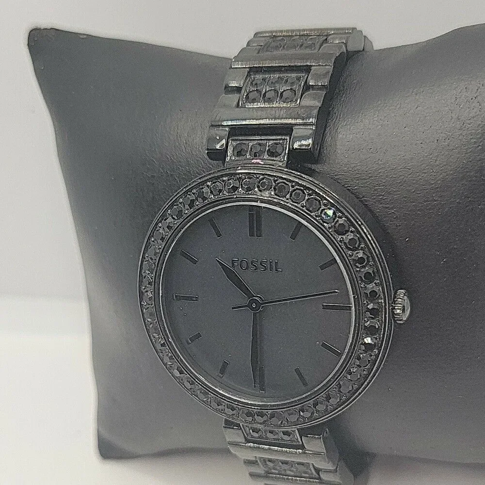 Fossil Karli BQ3440 Women's Black Stainless Steel Analog Dial Quartz Watch AM898